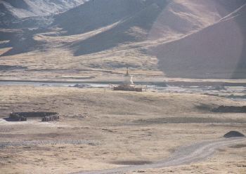 A lonely stupa.