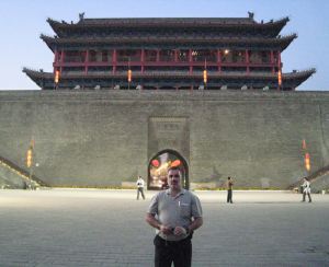 Adem in front of Command Post